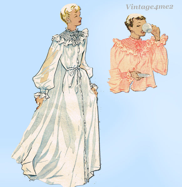 1950s Vintage McCall's Sewing Pattern 1700 Uncut Misses Bridal Peignoir Sz Small