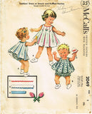 McCall's 2049: 1950s Baby Dress & Ruffled Panties Size 2 Vintage Sewing Pattern