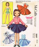 McCall 2097: 1950s Cute Betsy McCall Rag Doll & Clothes Vintage Sewing Pattern