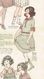 1920s Vintage McCall Sewing Pattern 2372 Sweet Toddler Girls Dress Size 6