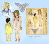 McCall 278: 1930s Rare Little Girls Dress Size 8 Vintage Sewing Pattern