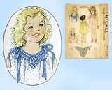 McCall 278: 1930s Rare Little Girls Dress Size 8 Vintage Sewing Pattern