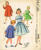 McCall's 3938: 1950s Cute Uncut Girls Dress & Cape Size 6 Vintage Sewing Pattern