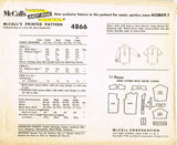 1950s Vintage McCall's Sewing Pattern 4866 Uncut Men's Shirt Size Ex Large