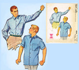 1950s Vintage McCall's Sewing Pattern 4866 Uncut Men's Shirt Size Ex Large