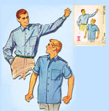 1950s Vintage McCall's Sewing Pattern 4866 Uncut Men's Shirt Size Ex Large