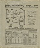 1920s Vintage McCall Sewing Pattern 4958 Rare Uncut Flapper Suit Dress Sz 36 B