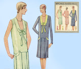 McCall 5704: 1920s Rare Misses Flapper Dress Size 34 Bust Vintage Sewing Pattern