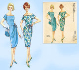 McCall's 5866: 1960s Designer Petite Cocktail Dress Sz 10 Vintage Sewing Pattern