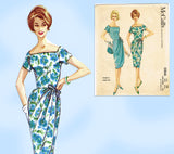 McCall's 5866: 1960s Designer Petite Cocktail Dress Sz 10 Vintage Sewing Pattern