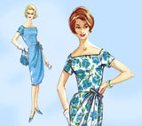 McCall's 5866: 1960s Designer Petite Cocktail Dress Sz 10 Vintage Sewing Pattern