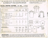1940s Vintage McCall Sewing Pattern 5863 Uncut WWII Men's Sport Shirt Size Medium