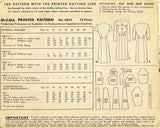 McCall's 6044: 1940s Stunning Misses WWII Dress Size 32 B Vintage Sewing Pattern