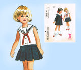 1960s Vintage McCall's Sewing Pattern 7611 Uncut Helen Lee Girls Sailor Dress Sz 5