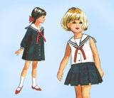 1960s Vintage McCall's Sewing Pattern 7611 Uncut Helen Lee Girls Sailor Dress Sz 5