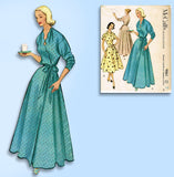 1950s Vintage McCall's Sewing Pattern 9061 Uncut Misses Housecoat or Robe Sz 32B