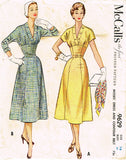 McCall 9629: 1950s Flattering Misses Street Dress Sz 34 B Vintage Sewing Pattern