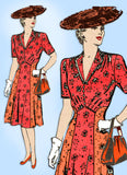 Marian Martin 9041: 1940s Uncut Misses Street Dress 38B Vintage Sewing Pattern