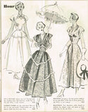 1940s Vintage Marian Martin Sewing Pattern 9049 Misses Keyhole Dress Sz 32 B