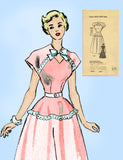 1940s Vintage Marian Martin Sewing Pattern 9049 Misses Keyhole Dress Sz 32 B