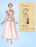1940s Vintage Marian Martin Sewing Pattern 9049 Misses Keyhole Dress Sz 32 B