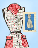 1950s Vintage Marian Martin Sewing Pattern 9051 Misses Sun Dress Size 32 Bust