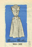 1950s Vintage Marian Martin Sewing Pattern 9051 Misses Sun Dress Size 32 Bust