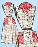 1950s Vintage Marian Martin Sewing Pattern 9051 Misses Sun Dress Size 32 Bust