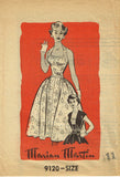 1950s Vintage Marian Martin Sewing Pattern 9120 Misses Rockabilly Sun Dress 29 B
