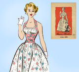 1950s Vintage Marian Martin Sewing Pattern 9120 Misses Rockabilly Sun Dress 29 B