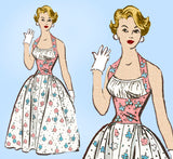1950s Vintage Marian Martin Sewing Pattern 9120 Misses Rockabilly Sun Dress 29 B