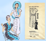 1940s Vintage Marian Martin Sewing Pattern 9322 Uncut Misses Day Dress Sz 40 B