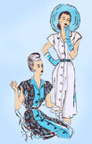 1940s Vintage Marian Martin Sewing Pattern 9322 Uncut Misses Day Dress Sz 40 B