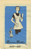 1950s Vintage Marian Martin Sewing Pattern 9343 Uncut Misses Apron Sz 36 Bust
