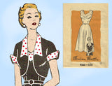 Marian Martin 9360: 1950s Misses Sun Dress & Jacket 34B Vintage Sewing Pattern