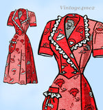 Marian Martin 9420: 1950s Charming Misses Housecoat 32 B Vintage Sewing Pattern