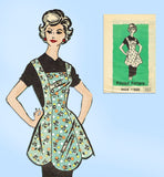 1950s Vintage Marian Martin Sewing Pattern 9434 Uncut Misses Apron Sz LRG