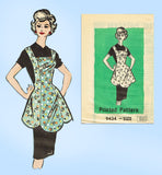 1950s Vintage Marian Martin Sewing Pattern 9434 Uncut Misses Apron Sz LRG