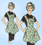 1950s Vintage Marian Martin Sewing Pattern 9434 Uncut Misses Apron Sz LRG