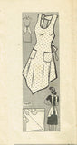 1940s Vintage Marian Martin Sewing Pattern 9449 Misses Farm Kitchen Apron Sz MED