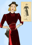 Marian Martin 9594: 1930s Uncut Misses Street Dress 34 B Vintage Sewing Pattern