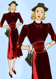 Marian Martin 9594: 1930s Uncut Misses Street Dress 34 B Vintage Sewing Pattern