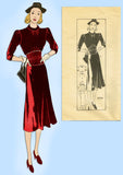 Marian Martin 9594: 1930s Uncut Misses Street Dress 34 B Vintage Sewing Pattern