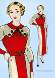Marian Martin 9600: 1930s Uncut Misses Street Dress 34 B Vintage Sewing Pattern