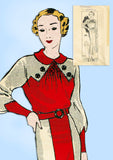 Marian Martin 9600: 1930s Uncut Misses Street Dress 34 B Vintage Sewing Pattern
