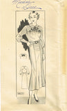 Marian Martin 9600: 1930s Uncut Misses Street Dress 34 B Vintage Sewing Pattern