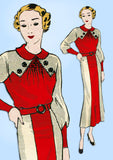Marian Martin 9600: 1930s Uncut Misses Street Dress 34 B Vintage Sewing Pattern
