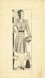 1930s Vintage Marian Martin Sewing Pattern 9807 Misses WWII Dress Size 34 Bust - Vintage4me2