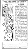 Marian Martin 9988: 1930s Misses Farm Kitchen Apron MED Vintage Sewing Pattern