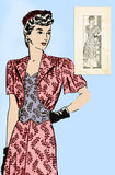Marian Martin 9993: 1940s Uncut Misses Street Dress 38B Vintage Sewing Pattern